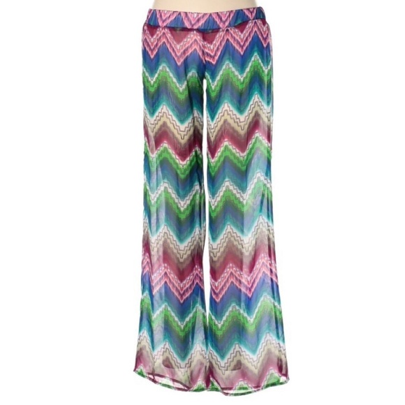 L*Space semi sheer bright cover up‎ pants small - Picture 1 of 6